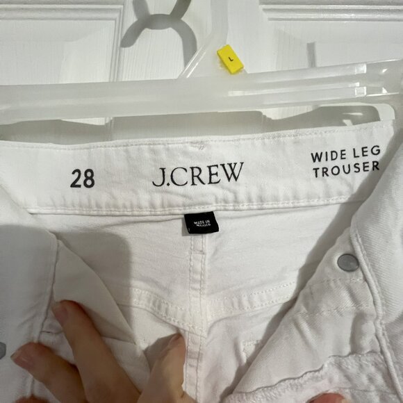 J Crew Womens Wide Leg Trouser Denim Jean Size 28 White - Picture 4 of 4